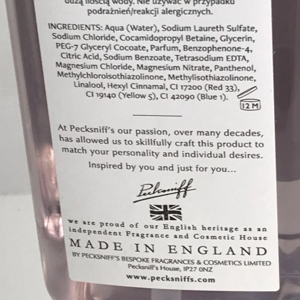 NEW - PECKSNIFF'S Limited Edition Sweet Pea & Larkspur Moisturizing Hand Wash